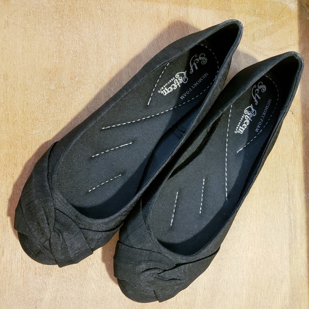 Self Esteem Memory Foam Black Ballet Flats